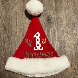 Baby’s ‘My 1st Christmas’ Santa Hat - Red & White